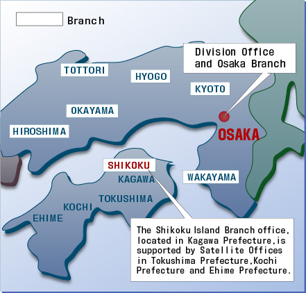 Map of Western Japan Division